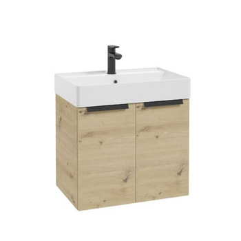 Szafka pod umywalkę Defra Faro D60 wisząca 60x45x50 cm Dąb 001-D-06068