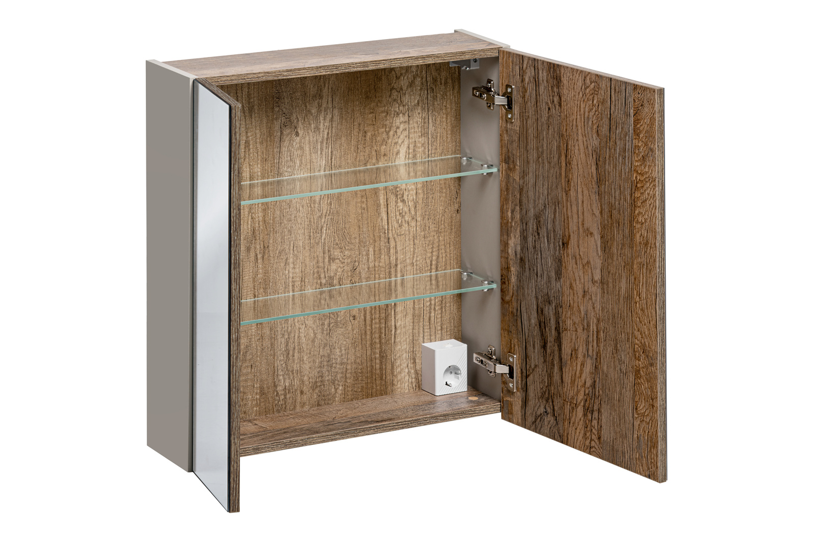 Szafka z Lustrem 60cm 2 Drzwi SANTA FE TAUPE 84-60-A-2D