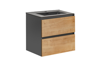Zestaw mebli łazienkowych Monako Grey Oak 60cm z umywalką meblową SKY 1 – SET-MOG 60CM S SKY 1 BL