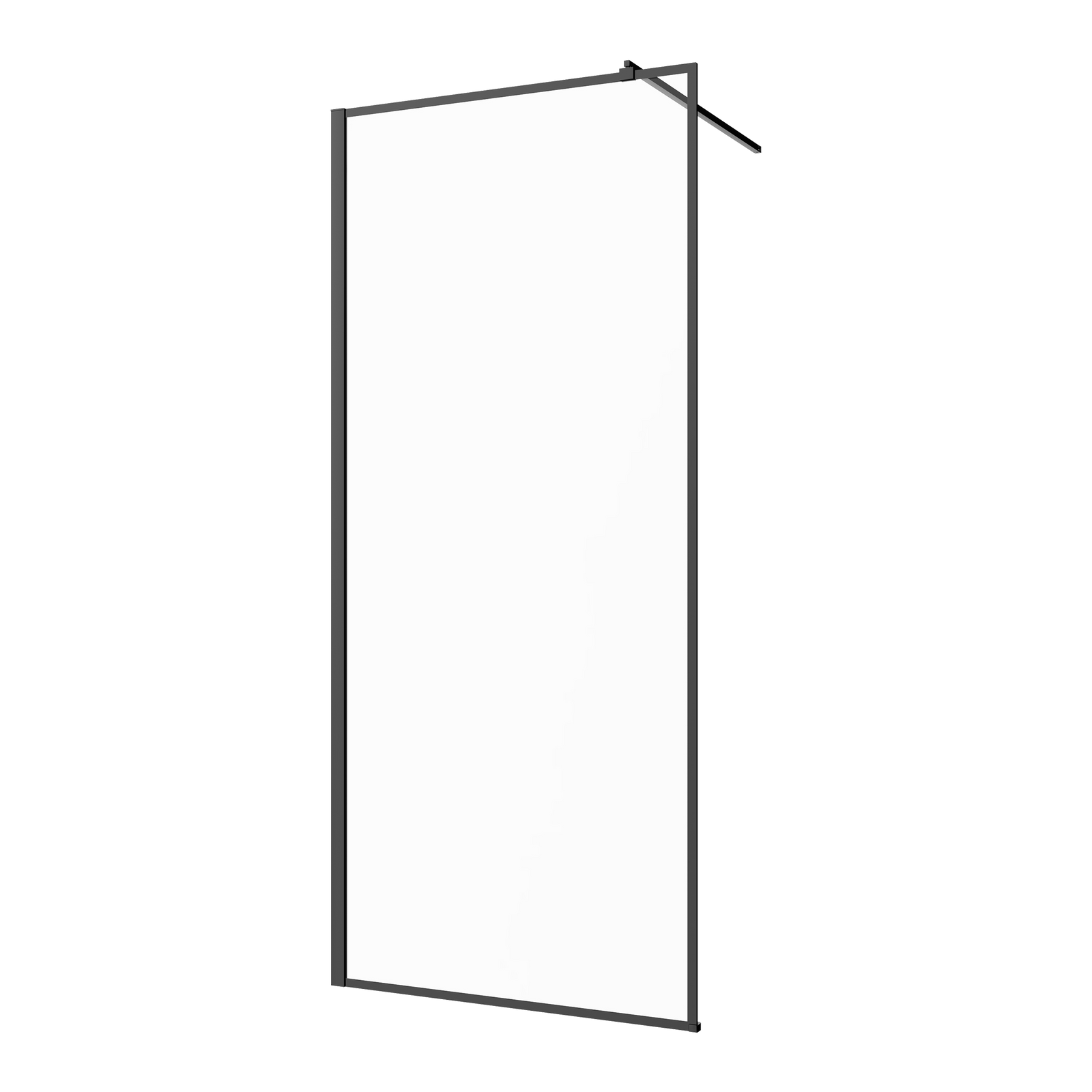 KABINA WALK-IN II 90X200CM RAMKA 8MM SHINY-GLASS CZARNY