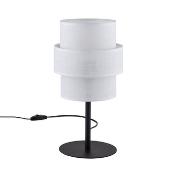 Elegancka lampa z podstawą na stół 15W biały/czarny CALISTO 5893