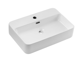 Ceramiczna umywalka nablatowa 55cm Biały Połysk TRUST 2 WHITE ( E-6282 ) Comad