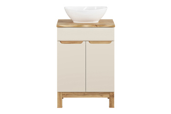 Zestaw meblowy 60cm z blatem i umywalką nablatową Lola set-bac b nat wotan 60cm un lola