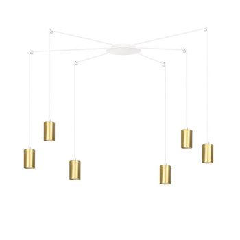 Pająk lampa wisząca w kształcie pająk 6x30W biały/złoty 527/6 TRAKER 6