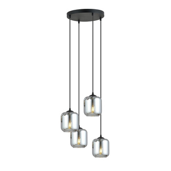 Lampa 4-punktowa wisząca do salonu szkło/metal nowoczesna PREMIUM STORM 1176/4PREM
