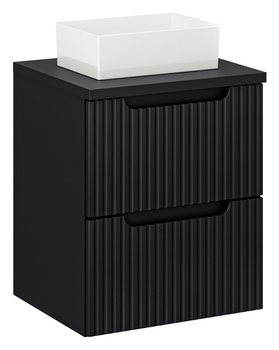 Zestaw mebli łazienkowych Nova Black 50cm z blatem i umywalką nablatową Gaja – set-nob b black 50cm s un gaja 35