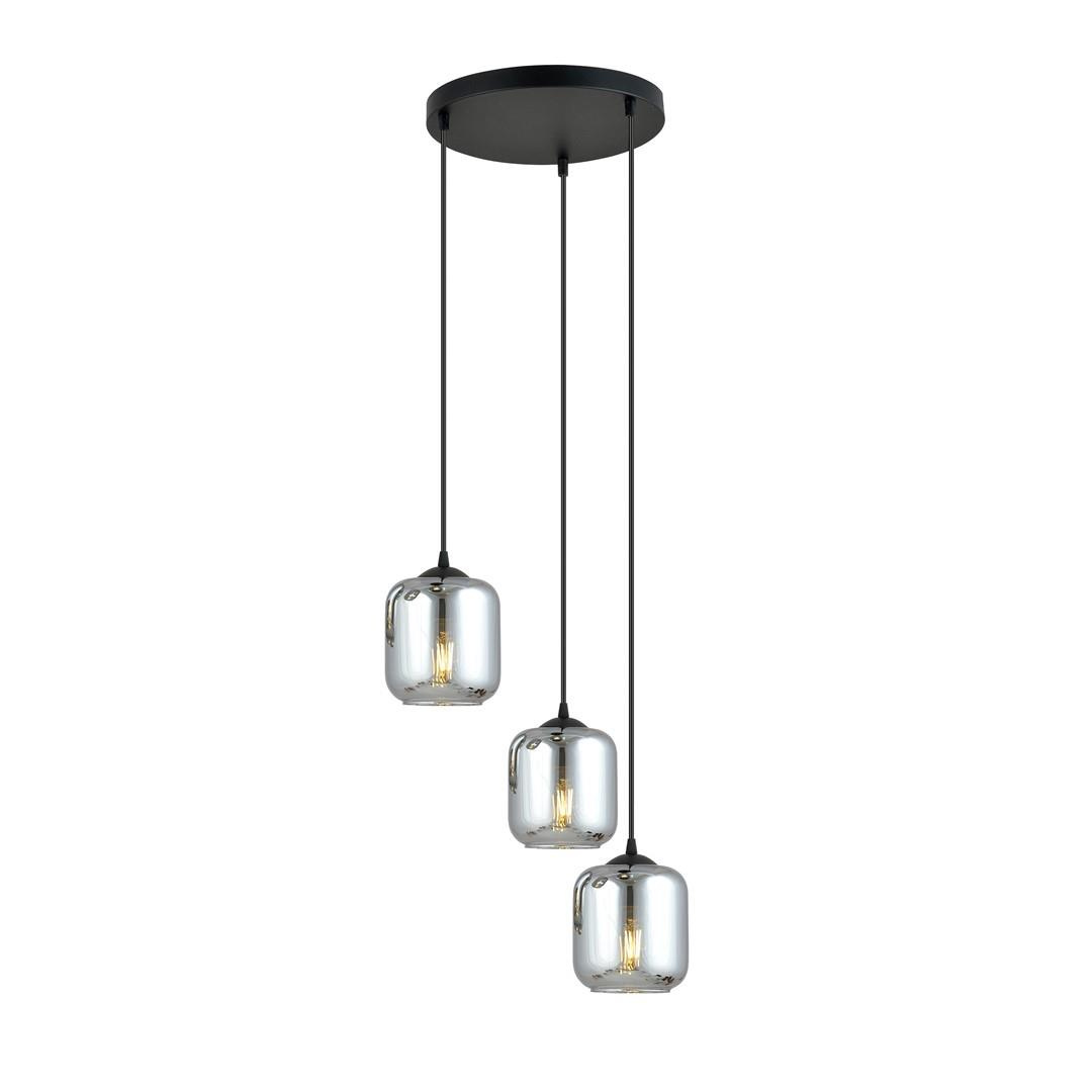 Lampa 3-punktowa okrga, wiszca szklane klosze PREMIUM STORM 1176/3PREM