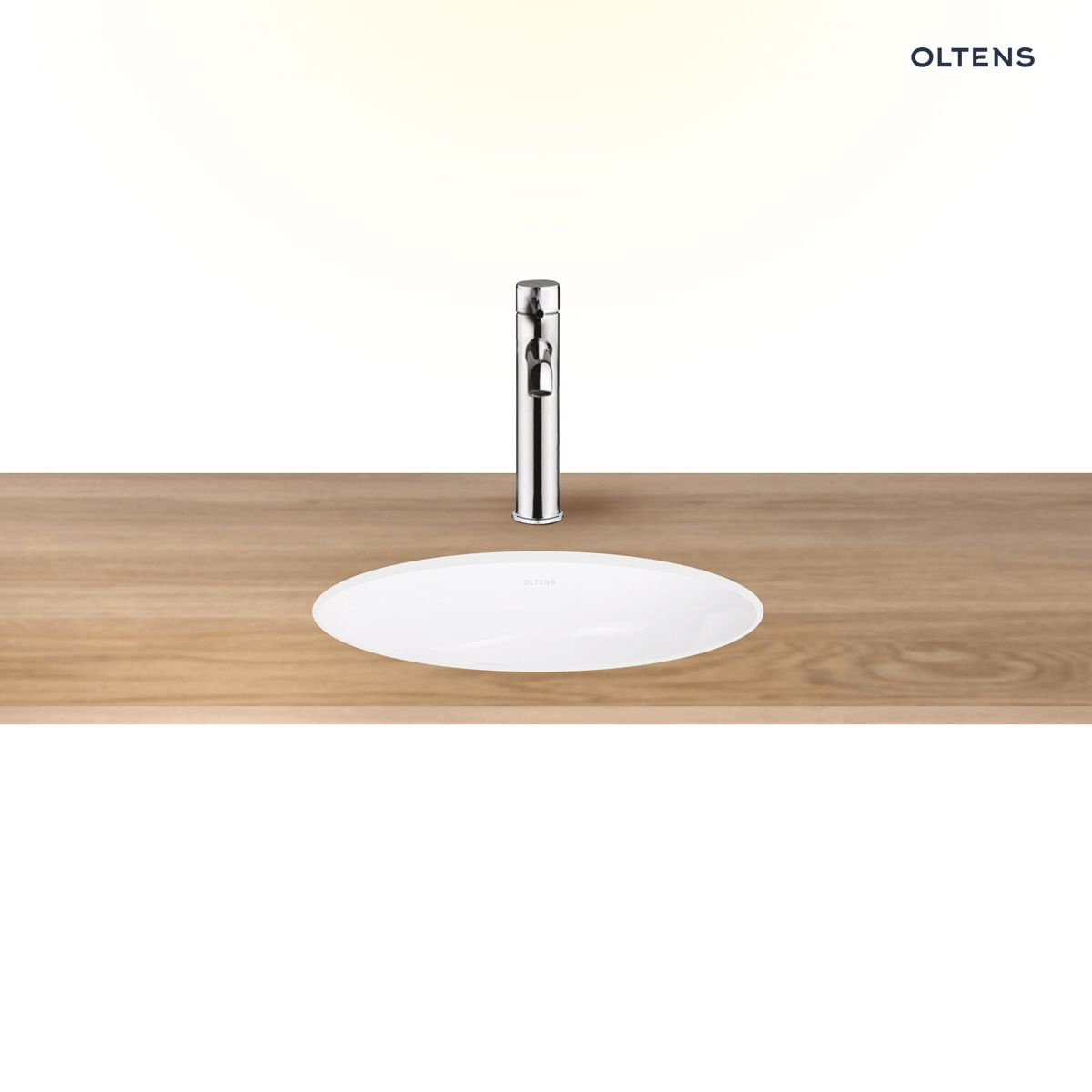 Oltens Mana umywalka 46x38 cm podblatowa owalna biała 40100000