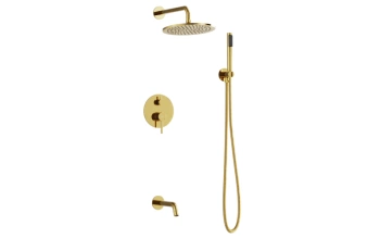Besco BP-V-ZL Zestaw prysznicowy podtynkowy Veo / Decco / Illusion złoty