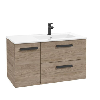 Szafka pod umywalkę Defra Faro D90 wisząca 90x45x50 cm orzech rockford 001-D-09006