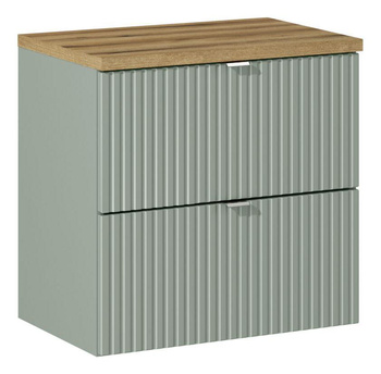 Zestaw mebli łazienkowych Line Reed Green 60cm z blatem – SET-LRG B OAK 60CM S