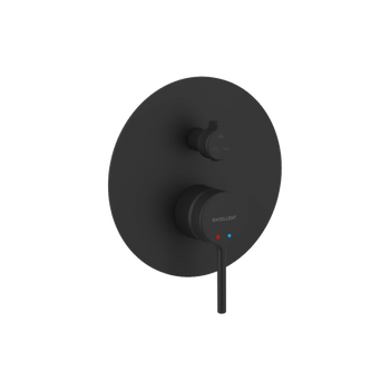 PI bateria prysznicowo-wannowa podtynkowa 2 funkcyjna, czarny mat