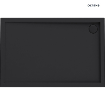Oltens Superior brodzik 100x80 cm prostokątny akrylowy czarny mat 15002300