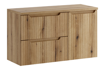 Zestaw meblowy 100cm z blatem i szafką z koszem na pranie set-noce b oak 100cm s lb