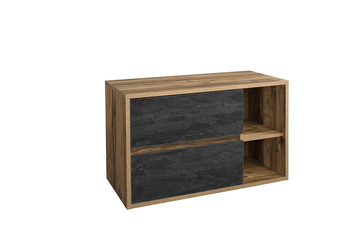 Szafka pod umywalkę Comad Dąb Huton, Ciemny Beton 100 cm – HAMPTON CONCRETE 824-100BL FSC