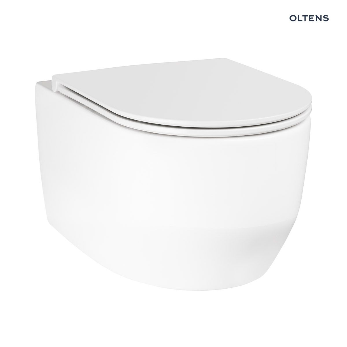 Oltens Holsted miska WC wisząca PureRim z powłoką SmartClean biała 42516000