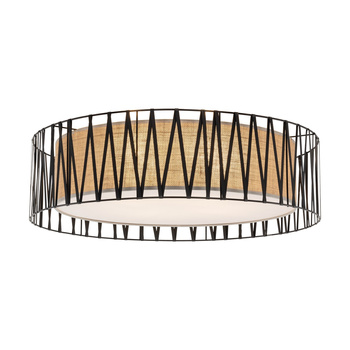 Nowoczesna lampa sufitowa z abażurem 4x15W brązowy/czarny HARMONY 4556