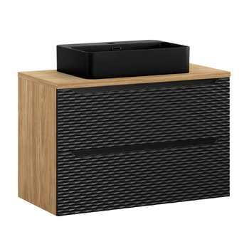 Zestaw mebli łazienkowych Ocean Black 90cm z blatem i umywalką nablatową Trust – set-ocbl b 90cm s trust bl