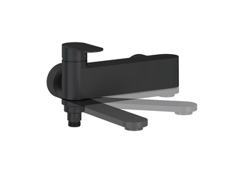 Bateria wannowa naścienna Ravak CHROME CR II 022.20BL 150 mm czarna X070463