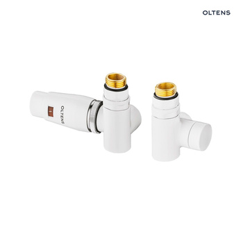 Oltens Varmare Ventil zestaw termostatyczny grzejnikowy z trójnikiem prawy biały 55914000