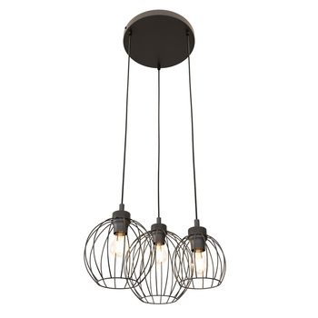 Lampa wisząca druciana koło Nando 3xE27 czarna EMIBIG 1369/3PREM