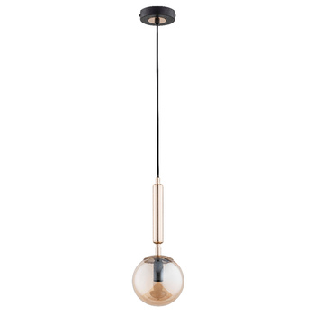Lampa wisząca z kloszem VOLDA 60916 CZERŃ I ZŁOTO