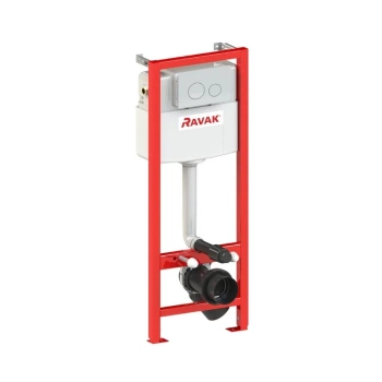 Stelaż podtynkowy Ravak WC Smart Eco + przycisk spłukujący M11 okrągły biały  | GPX2240103