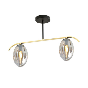 Lampa z kloszami grafit/złoty FINES 2 BL GRAFIT 1280/2