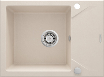 Granitowy zlewozmywak 1-komorowy 59x44cm beżowy EVORA ZQJ_511A