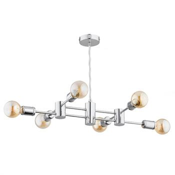 Lampa sufitowa nowoczesna chrom  Sole 6xE27