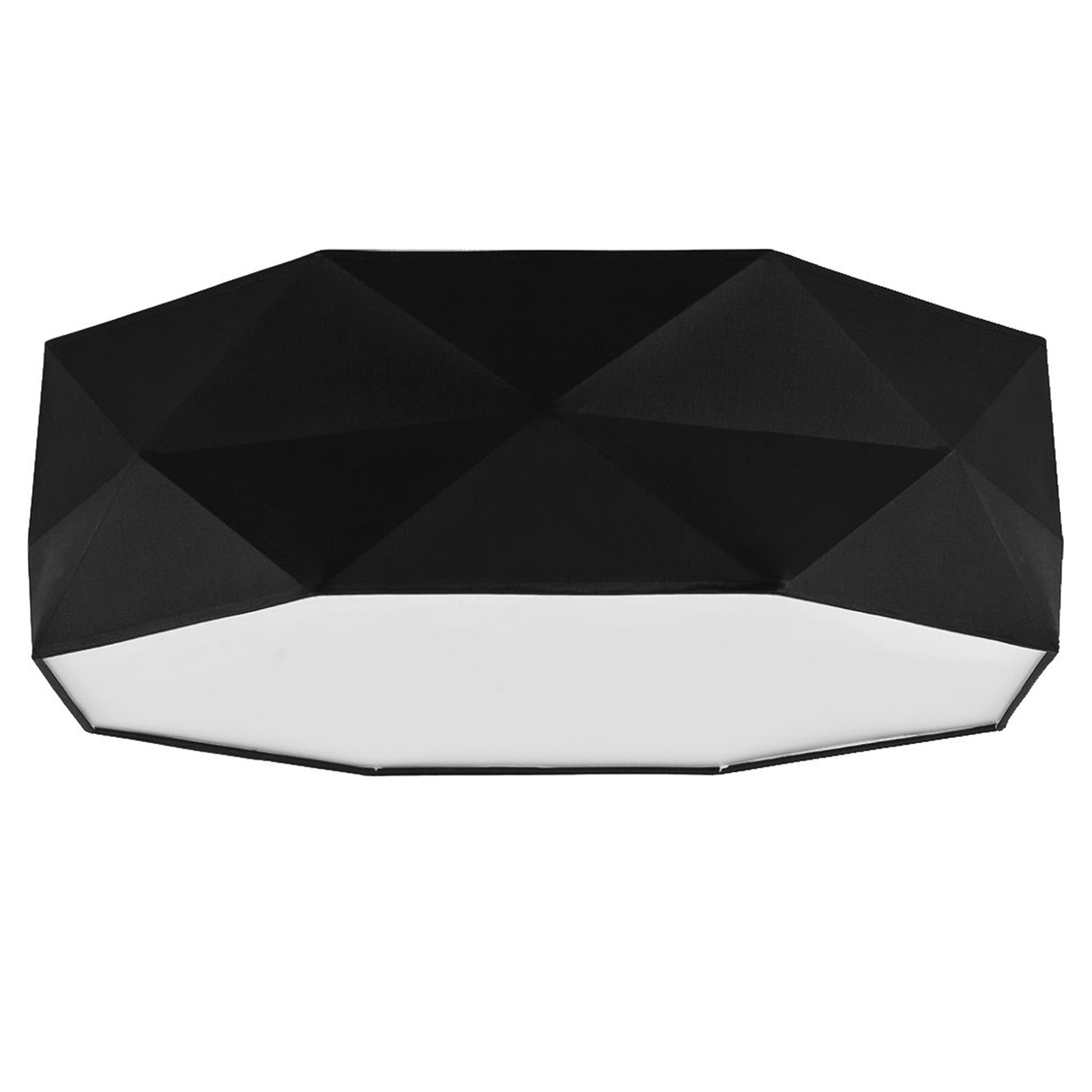 Lampa sufitowa geometryczna, czarny abaur KANTOOR 52cm 4xE27