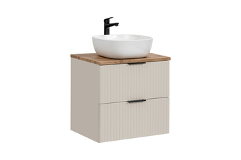 Zestaw mebli łazienkowych Adel Cashmere 60cm z blatem i umywalką nablatową Smile – SET-ADC B WOTAN 60CM SMILE 40