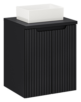 Zestaw mebli łazienkowych Nova Black 50cm z blatem i umywalką nablatową Gaja – SET-NOB B BLACK 50CM D UN GAJA 35