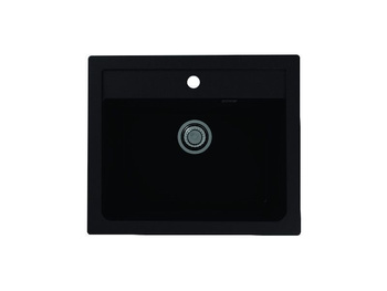 Zlewozmywak ATROX 30 59 x 50 cm czarny + syfon POP-UP 3 1/2 1131996