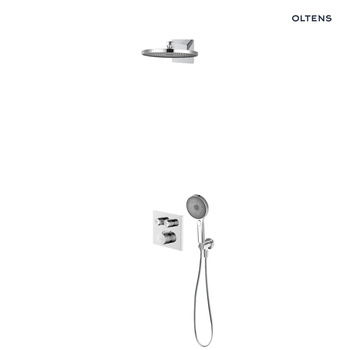 Oltens Onega (S) zestaw bateria wannowo-prysznicowa podtynkowa z deszczownicą Vann i słuchawką 3 funkcyjną Havis EasyClick chrom 36059100