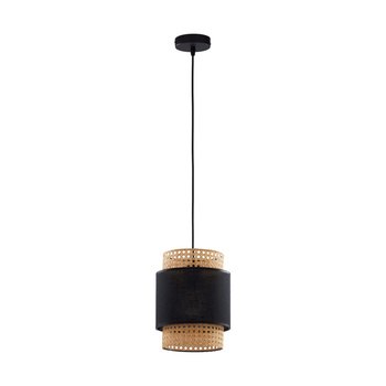 Wisząca Lampa Sufitowa z Rattanu BOHO BLACK 6540