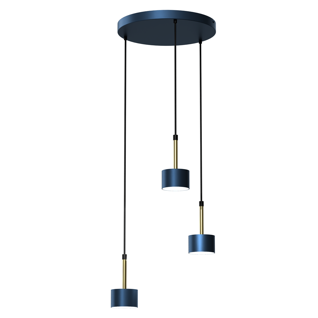 Lampa wiszca ARENA BLUE/GOLD 3xGX53