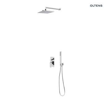 Zestaw Oltens Gota bateria podtynkowa z deszczownicą 22 cm Atran i kompletem prysznicowym Sog chrom połysk 36616100