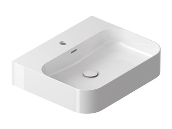 Prostokątna umywalka ceramiczna nablatowa Ravak Ceramic R Slim 55 cm Wall N biała XJX01155000