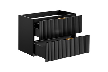 Szafka pod umywalkę Comad Czarny Mat 80 cm – ADEL BLACK 82-80-B-2S