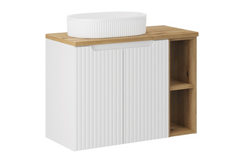 Zestaw mebli łazienkowych Nova White 80cm z blatem i umywalką nablatową Beyond – SET-NOW B OAK 80CM UN BEYOND WH LR