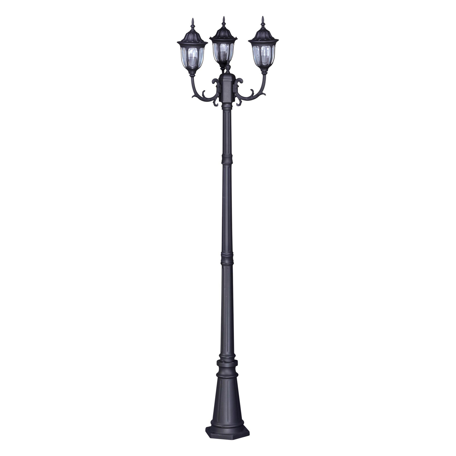 Wysoka zewntrzna lampa stojca K-7007A2/3N czarna z serii VASCO