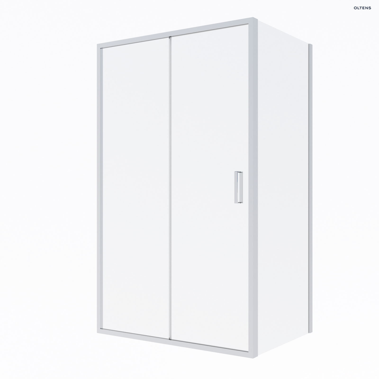 Oltens Fulla kabina prysznicowa 130x80 cm prostokątna drzwi ze ścianką chrom/szkło przezroczyste 20209100