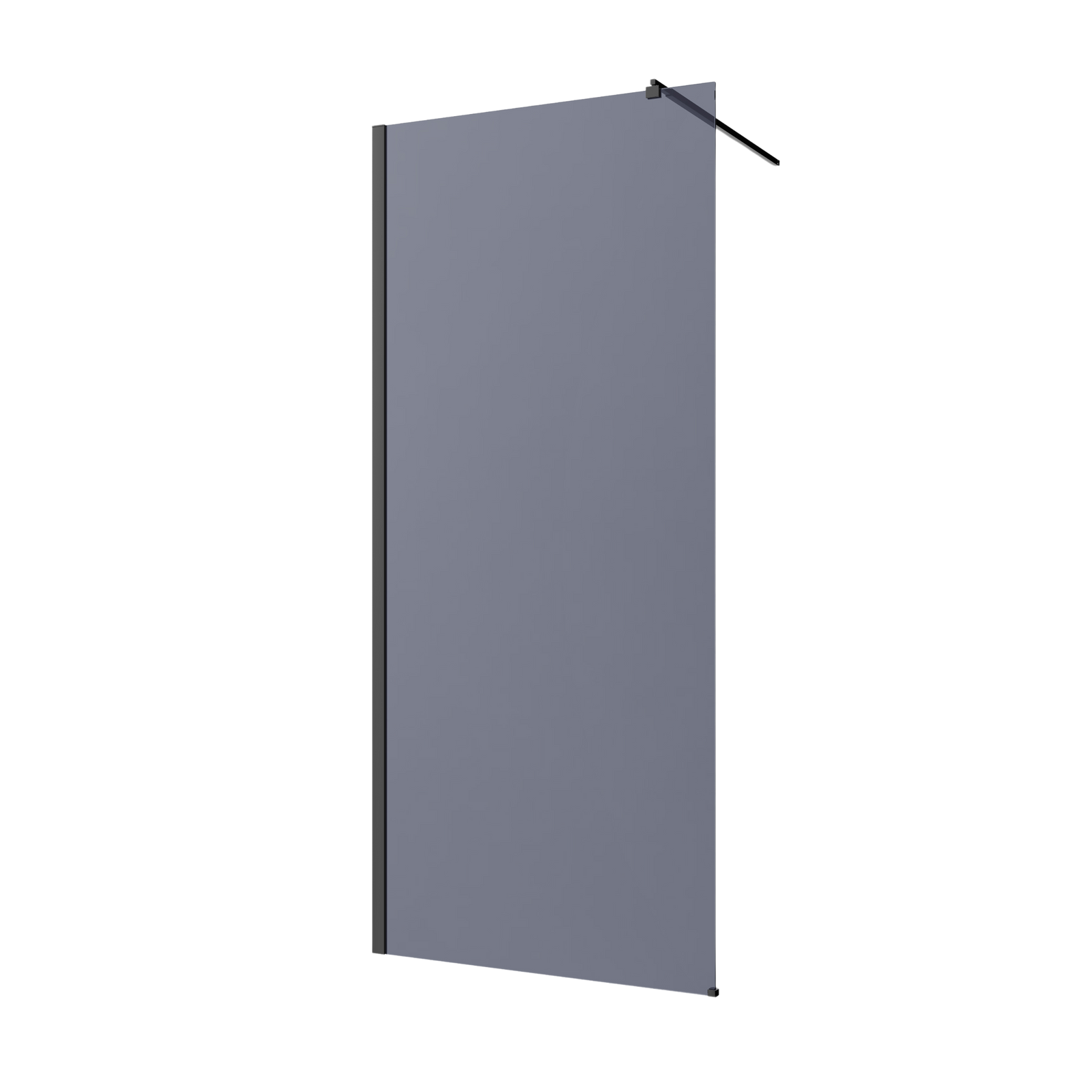 KABINA WALK-IN II INVENA TREND 110X200CM GRAFIT 8MM SHINY-GLASS CZARNY