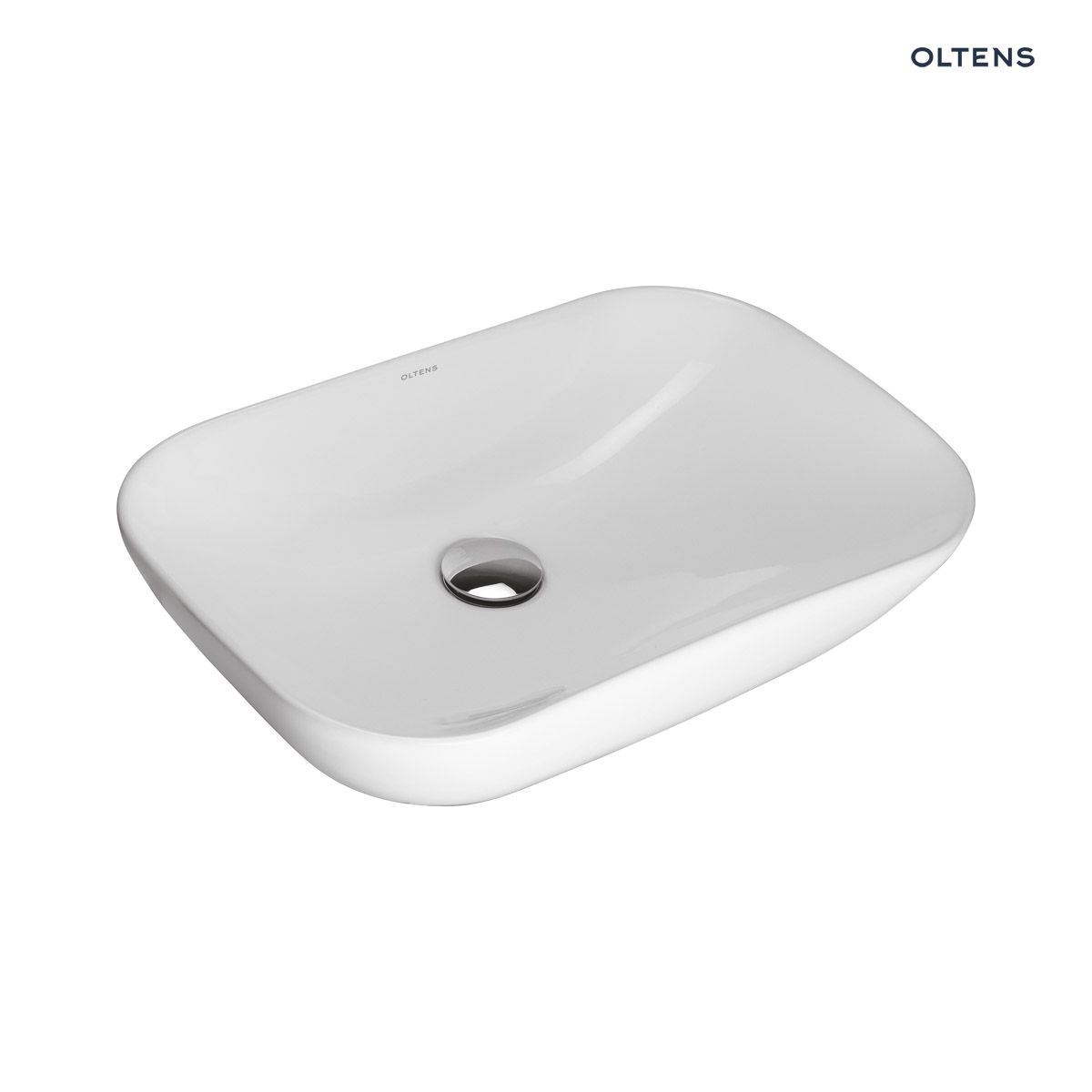 Oltens Solvig umywalka 51x34 cm nablatowa owalna biała 40322000