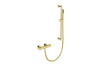 Besco BP-VNTII-ZL Zestaw prysznicowy natynkowy termostatyczny Veo II / Decco / Illusion złoty