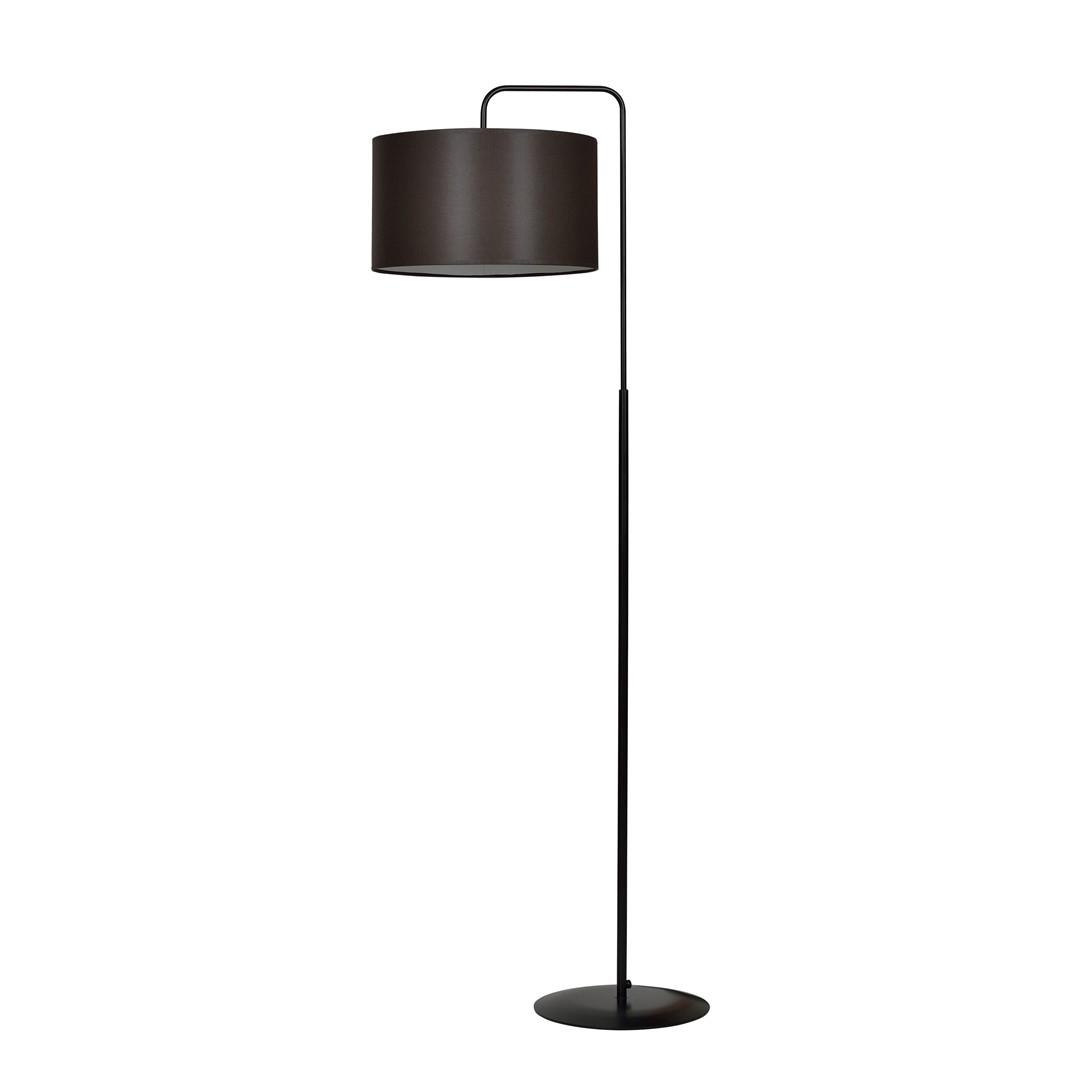 Elegancka lampa podogowa czarna wenge abaur 60W E27 570/5 TRAPO LP1