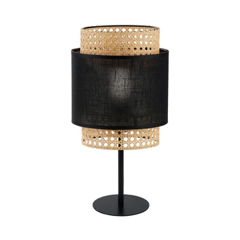 Nocna lampa rattanowa E27 BOHO BLACK 5567