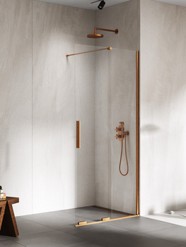 Walk-in 110x200 Miedziany 8 mm – SMART COPPER BRUSHED EXK-7770 z powłoką Active Shield 2.0 | Szczotkowanie