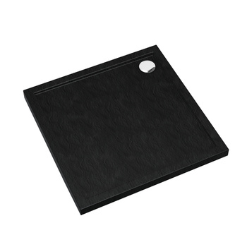 Brodzik akrylowy Sharper Black Stone 90x90x4,5 cm, kwadratowy 3S.S1K-9090/C/ST
